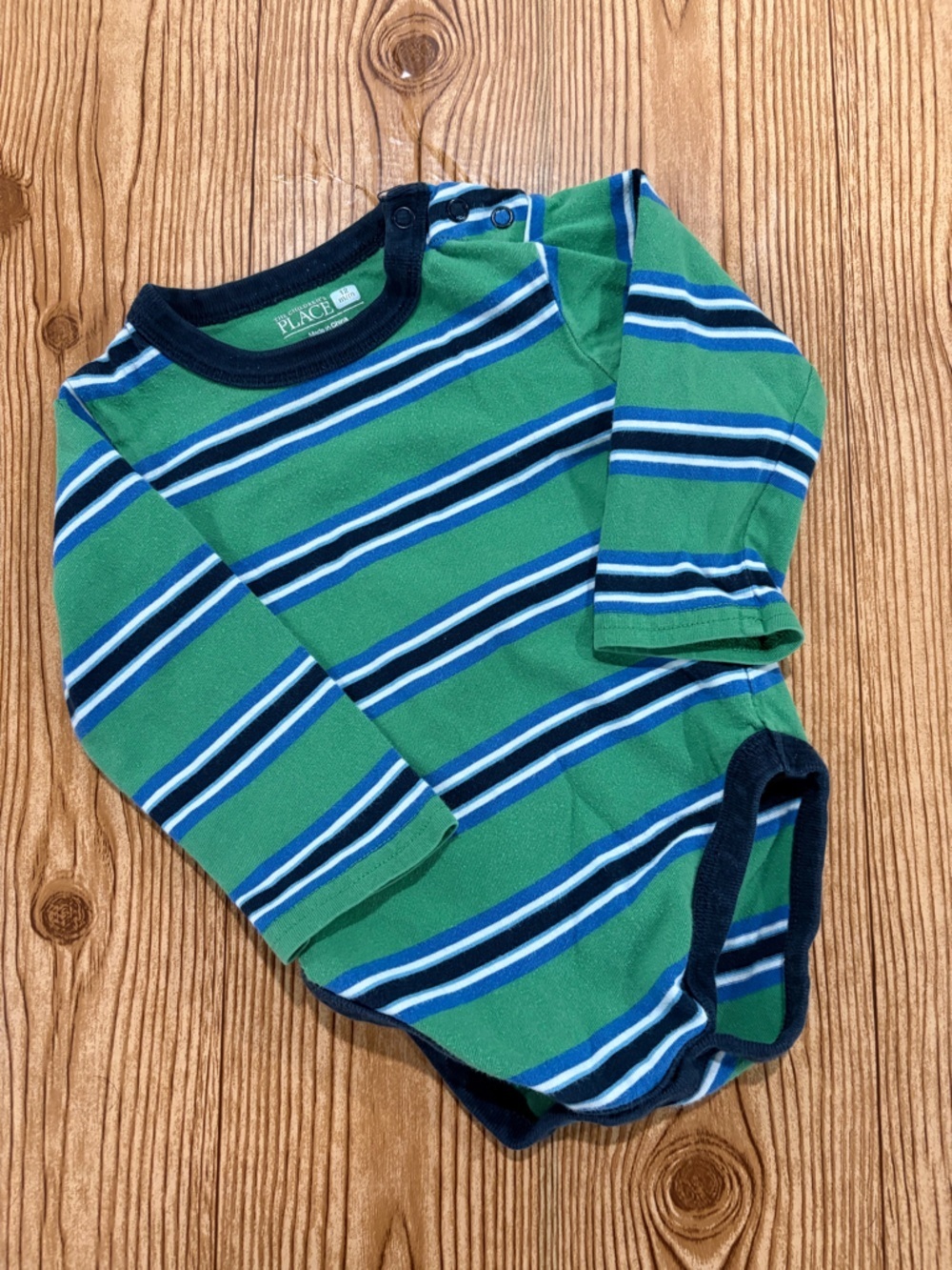7/$20 The Children's Place Striped Long Sleeve One-Piece Onesie Cotton